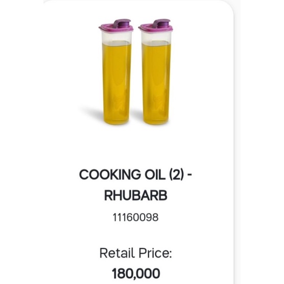 Jual Tupperware Liquid Dispenser Cooking Oil 2pcs Ungu botol serbaguna ...