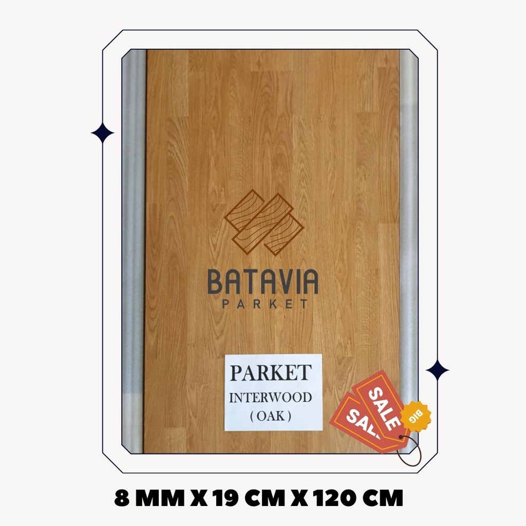 Jual Lantai Kayu Laminated Interwood Oak | Shopee Indonesia