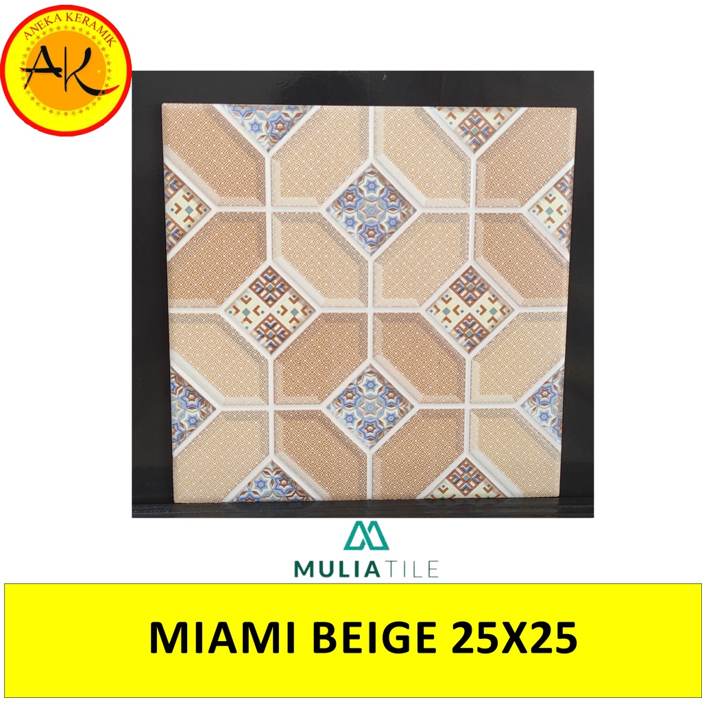 Jual Keramik Lantai Kasar Kamar Mandi Motif Timbul 25x25 Miami Beige