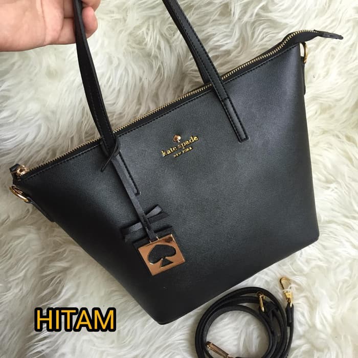 Jual tas tote bag kate spade new york 5 WARNA READY - Hitam