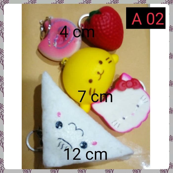 Jual Squishy Keychain Five Squishy Special Paket Squishy Slow Rising ...