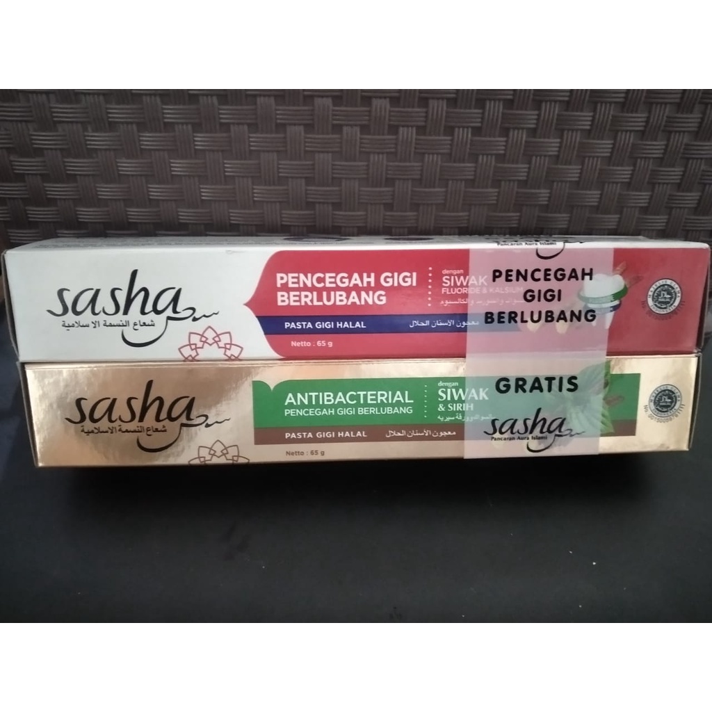 Jual Sasha Pasta Gigi Halal Antibacterial 150 gr /WHITENING/GIGI