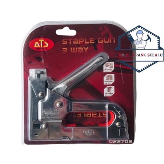 Jual Staple Gun Tacker ATS 3way 4-14mm / Tembakan Staples bisa u 3 ...