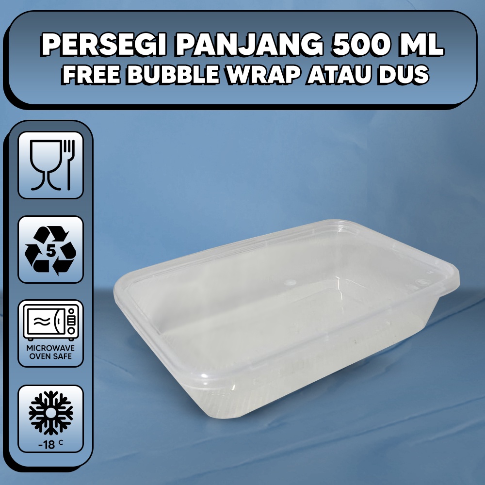 Jual Thinwall 500ml Perpack Tempat Makanan Plastik Persegi Panjang Food