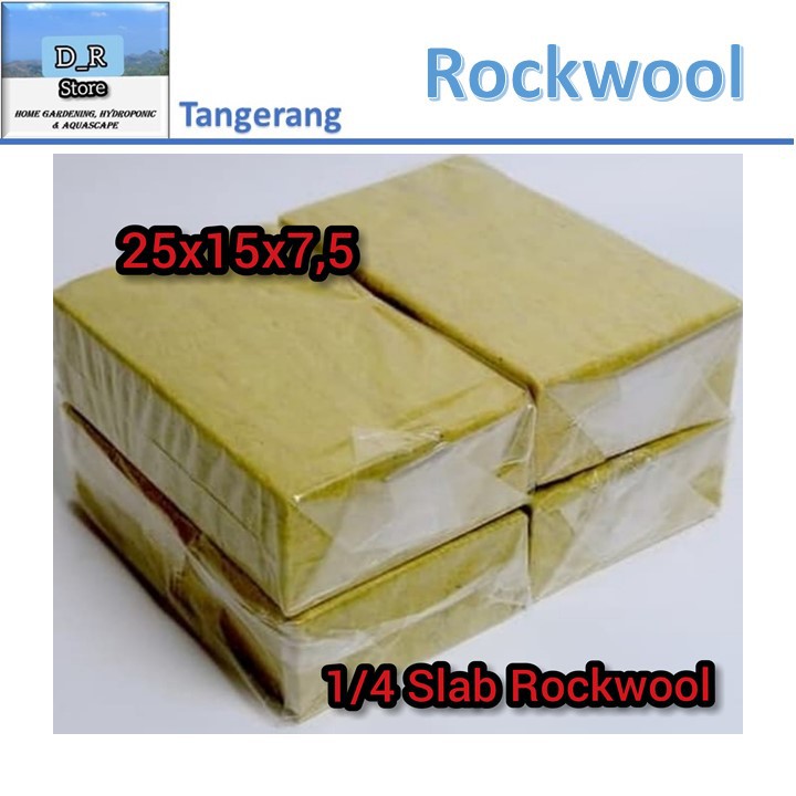 Rockwool Cultilene - Media Tanam Hydroponik 25x15x7'5