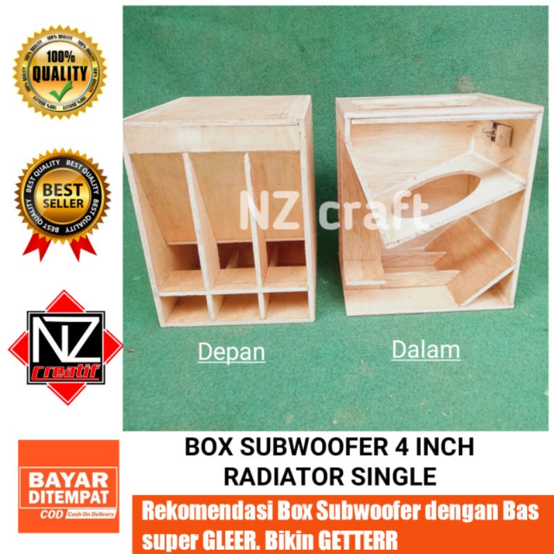 Jual Box Subwoofer 4 inch model Radiator single megaBass | Shopee Indonesia