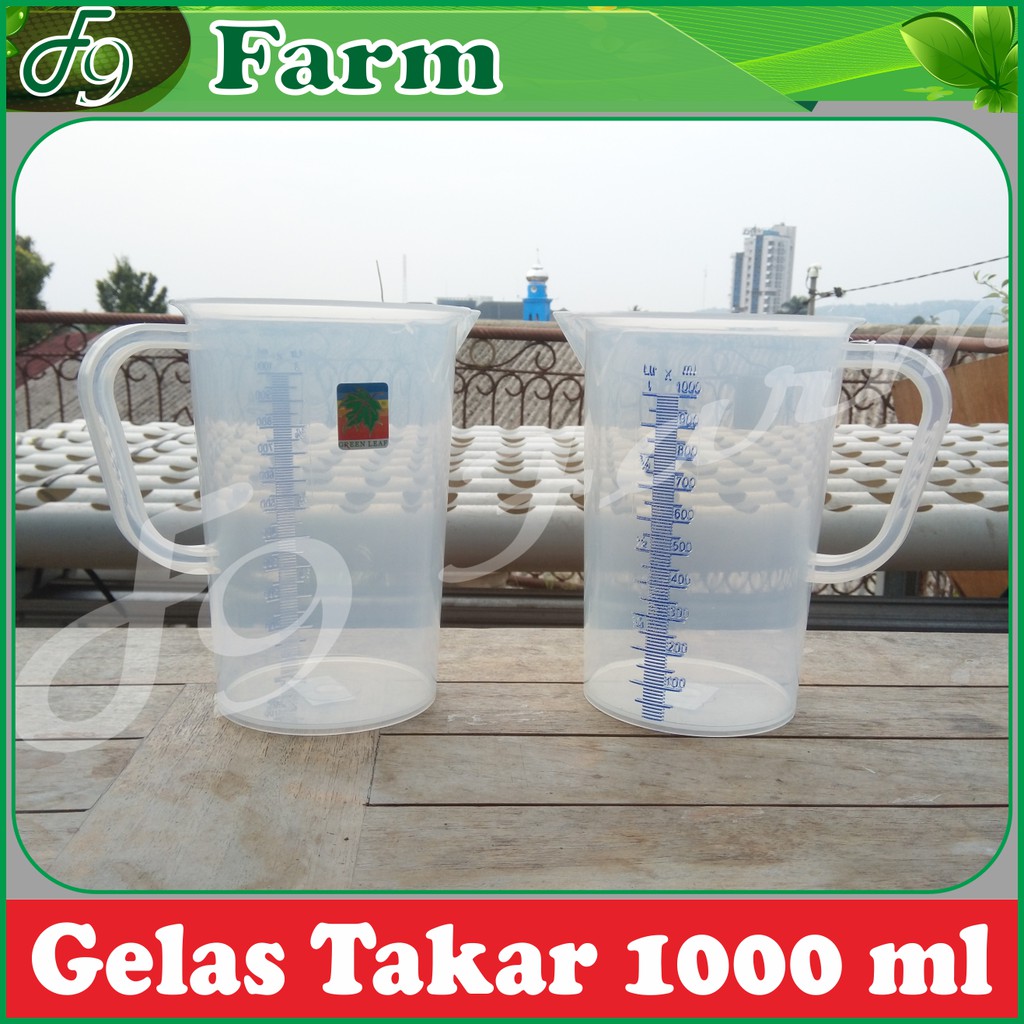 Jual Gelas Ukur Takar 1 Liter 1000 Ml Merek Green Leaf And Tantos Takaran Pupuk Nutrisi Ab Mix 0393