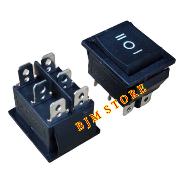Jual Saklar Switch Besar 6Pin ON - OFF - ON / Saklar Hitam ON OFF ON 6 ...