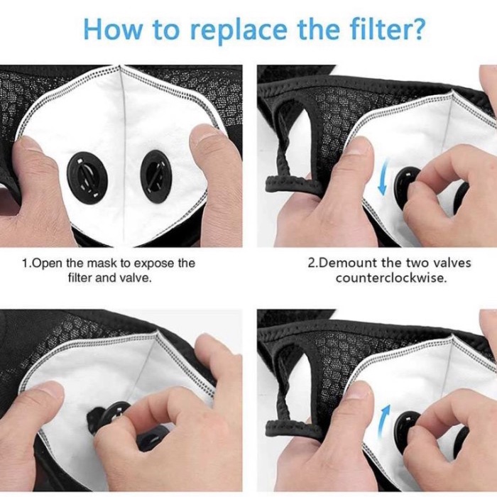 Jual ACE Masker anti pollution activated carbon breathable mask PM-2,5 ...