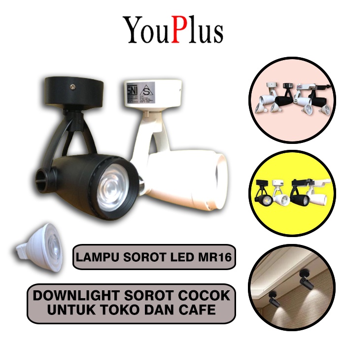 Jual YOUPLUS Lampu Sorot Rell Track LED Spotligh MR16 - LAMPU SOROT ...