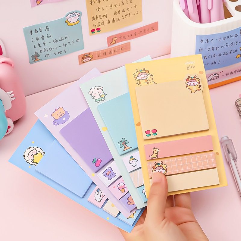 Jual STICKY NOTES SET LUCU WARNA PASTEL NOTE | Shopee Indonesia