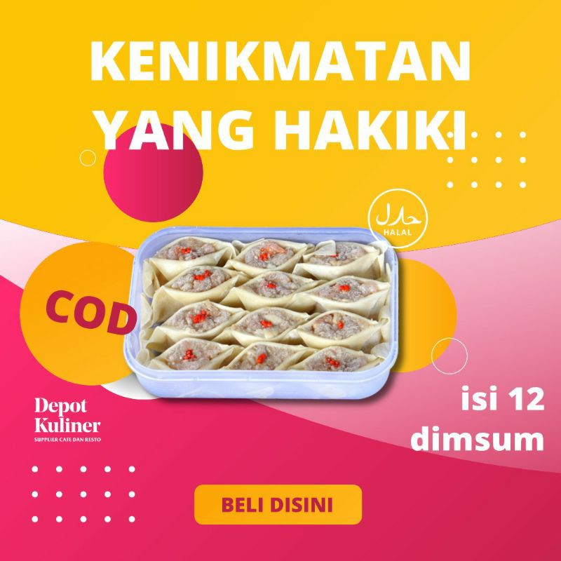 Jual Siomay Dimsum Kepiting Box Frozen Isi 12 Pcs Halal Dan Lezat