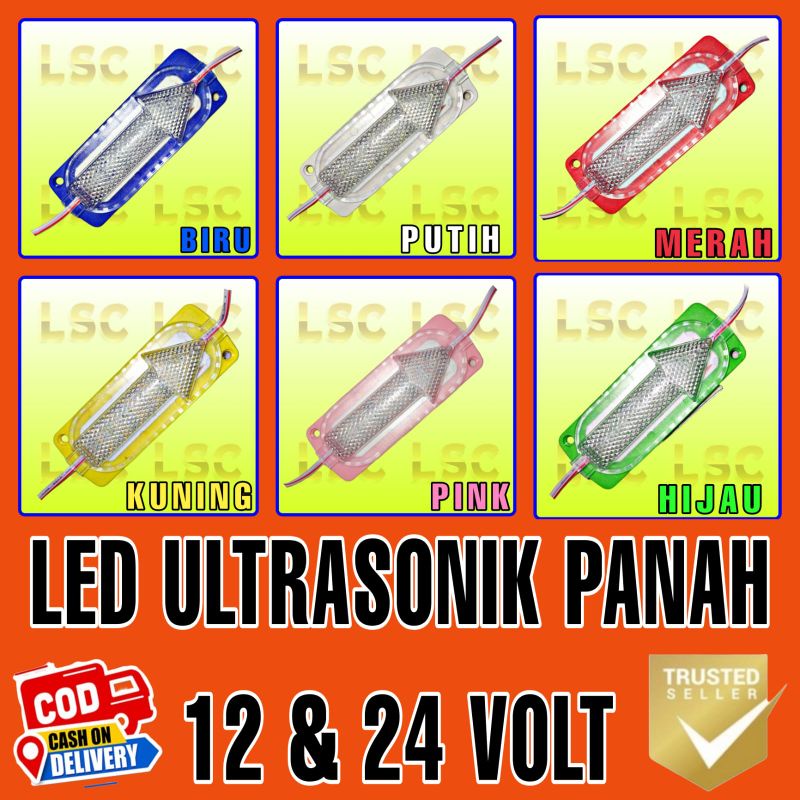 Jual Lampu Led Kolong Ultrasonik Model Bentuk Panah 12v Dan 24v Variasi ...