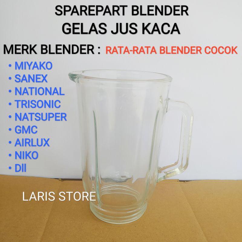 Jual Gelas Tabung Jus Kaca Blender Miyako National Sanex Trisonic Multi Universal Shopee Indonesia