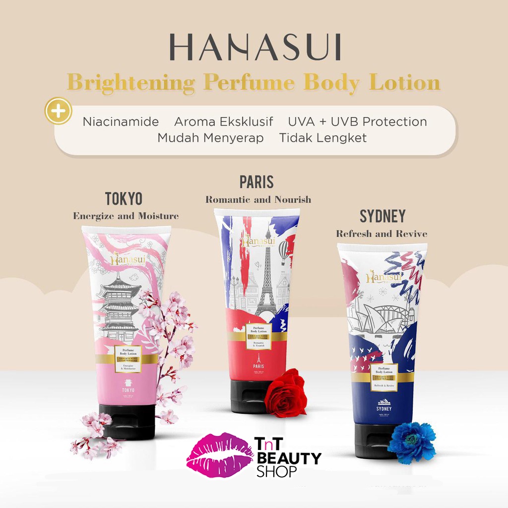 Jual Hanasui Brightening Hand Body Lotion 180ml Shopee Indonesia