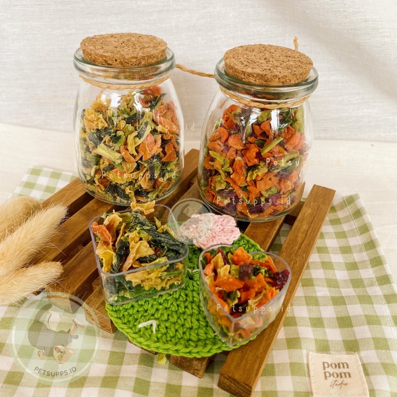 Jual Dried vegetables mix snacks treats for hamster guinea pig