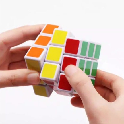 Jual Mainan Edukasi Rubic rubix Rubik Cube 3x3 White Base Large size ...