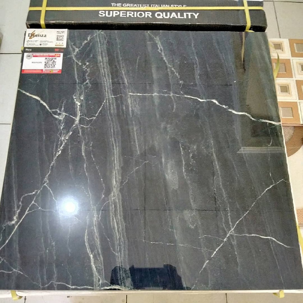 Jual Granit Essenza X Original Motif Marmer Hitam Nero Marble Shopee Indonesia