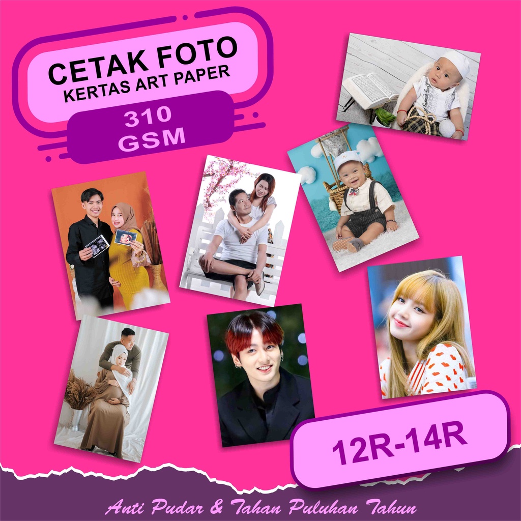 Jual CETAK FOTO 12R/14R KERTAS ART PAPER 310 GSM | Shopee Indonesia