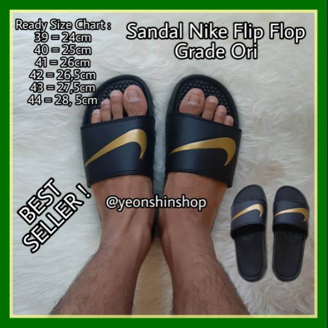 Size chart sandal discount nike