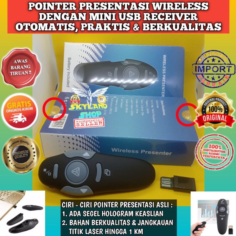 Jual Laser Pointer Presentasi Wireless Terbaik Cocok Untuk Presentasi Pointer Remote Control