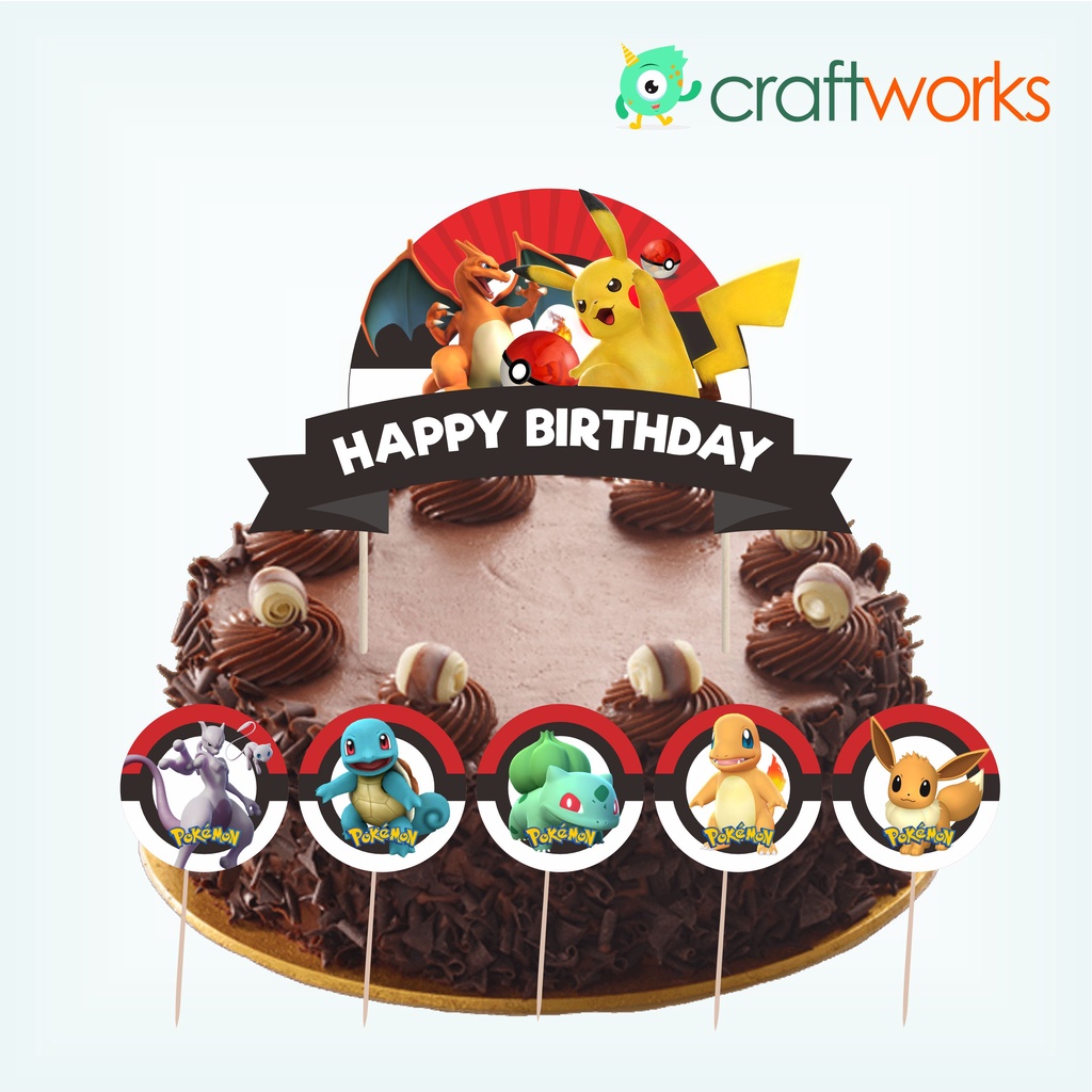 Jual CAKE TOPPER SET - POKEMON PIKACHU | Shopee Indonesia