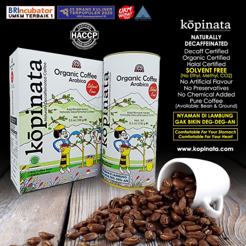Jual Kopi rendah kafein decaffeinated organik Indonesia Shopee Indonesia