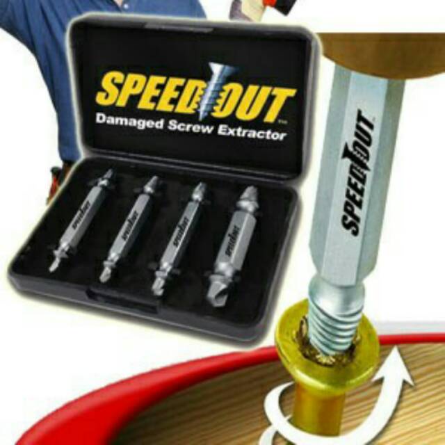 Jual Alat Pembuka Buka Baut Skrup Mata Obeng Yang Rusak Repair Kit Tool Speedout Melepas Baut