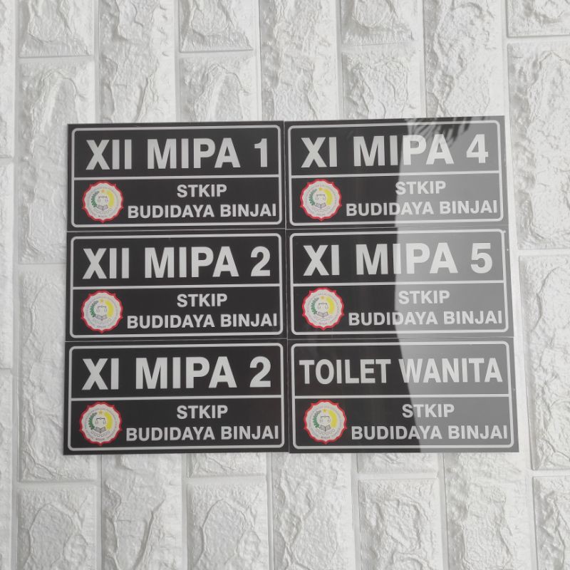 Jual Papan Nama Akrilik Sign Label Acrylic Papan Akril Costum Desain Bebas X Cm Nama Ruang