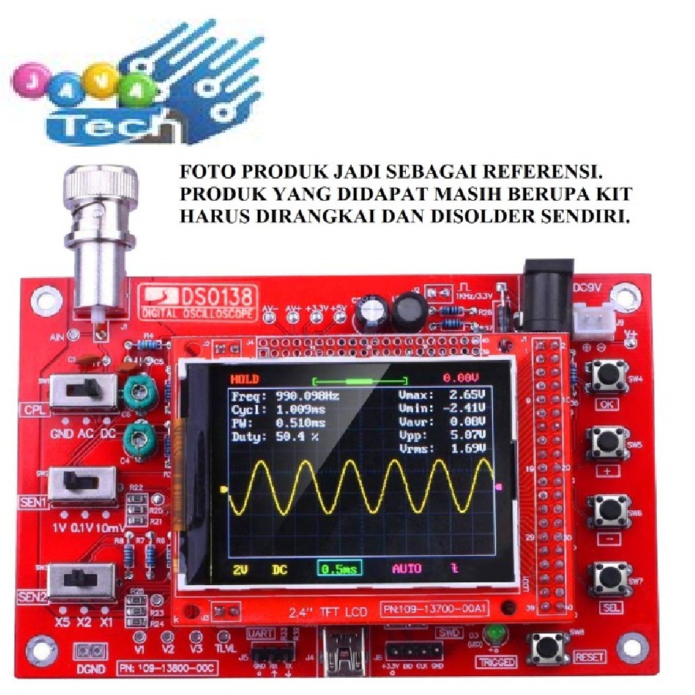 Jual DSO138 Mini Oscilloscope DIY Kit 2.4 Inch TFT Alat Diagnostik ...