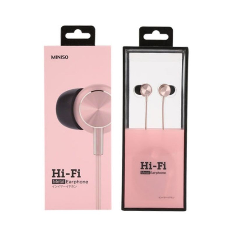 Metal Miniso Headphone With Mic Metal Hi-fi Earphone Miniso
