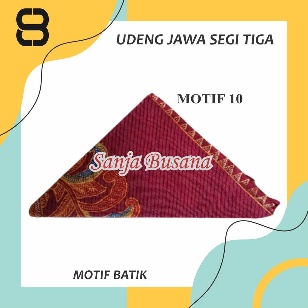 Jual Udeng Batik Segitiga Ikat Batik Iket Batik Segitiga Blangkon