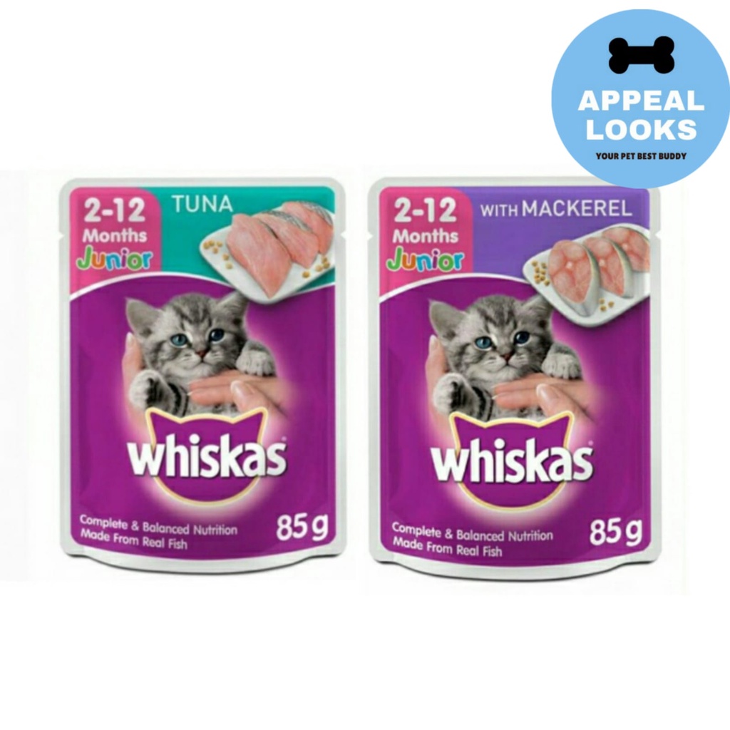 Jual Whiskas Junior Sachet 85gr Makanan Pakan Basah Untuk Anak Kucing / Wet Food for Kitten