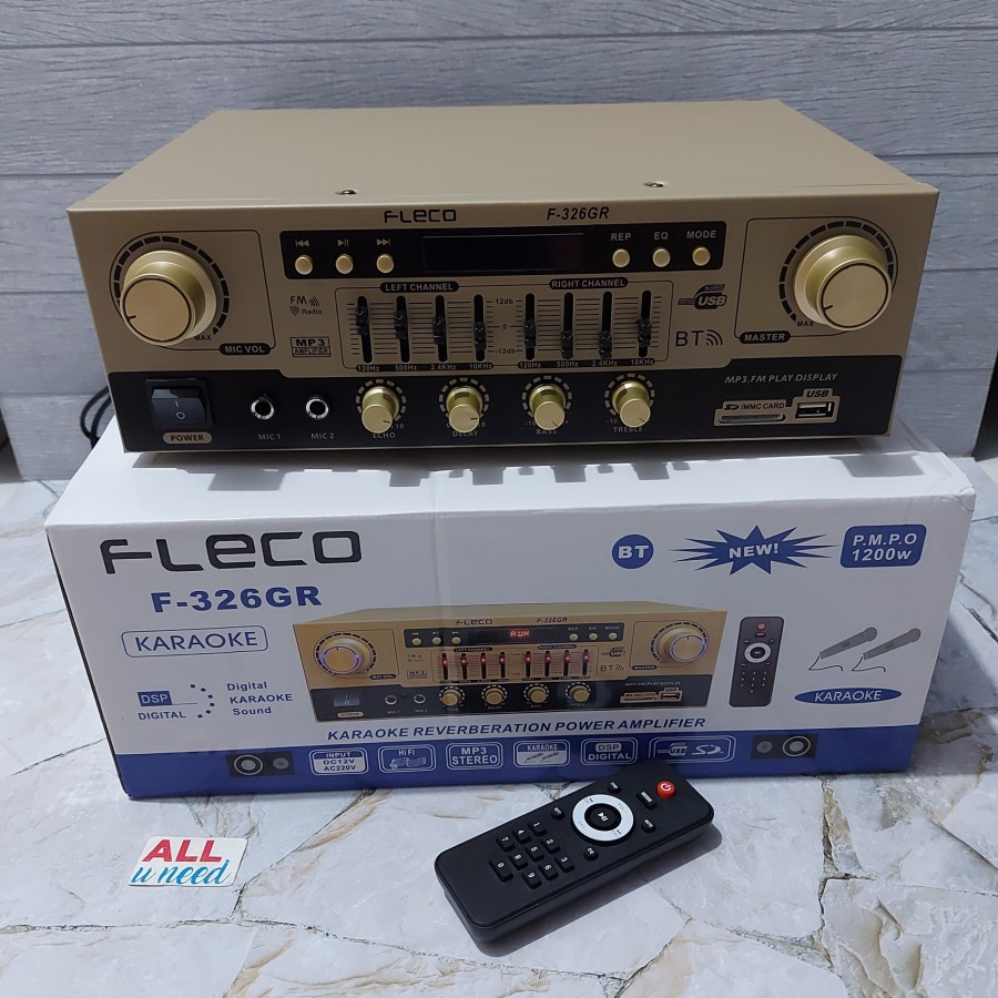 Jual Amplifier Power Speaker Audio Super Bass Fleco F 326 GR Karaoke ...