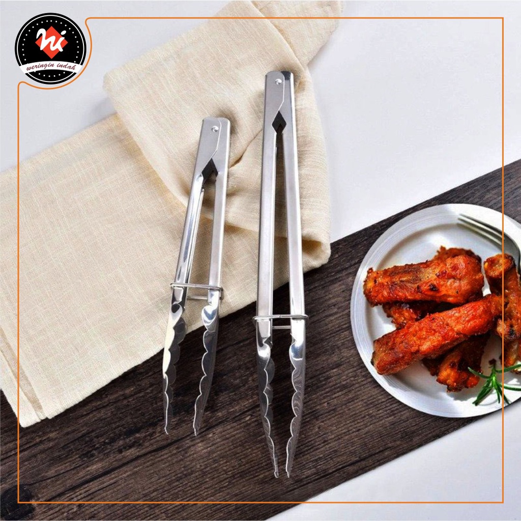 Jual ALAT PENCAPIT MAKANAN STAINLESS STEEL/ PENJEPIT GORENGAN KUE BBQ ...