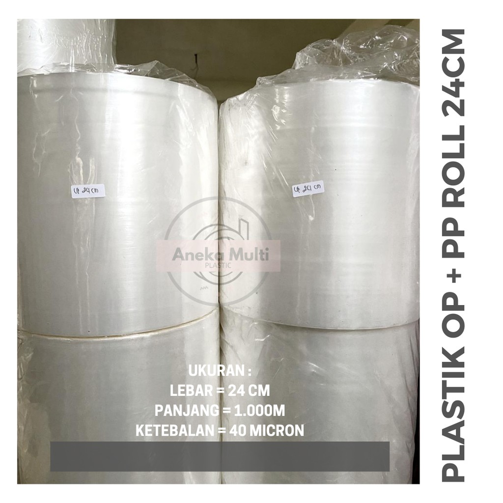 Jual Plastik OPP PP Roll Bening Kemasan Sachet/Renteng Termurah 24cm ...