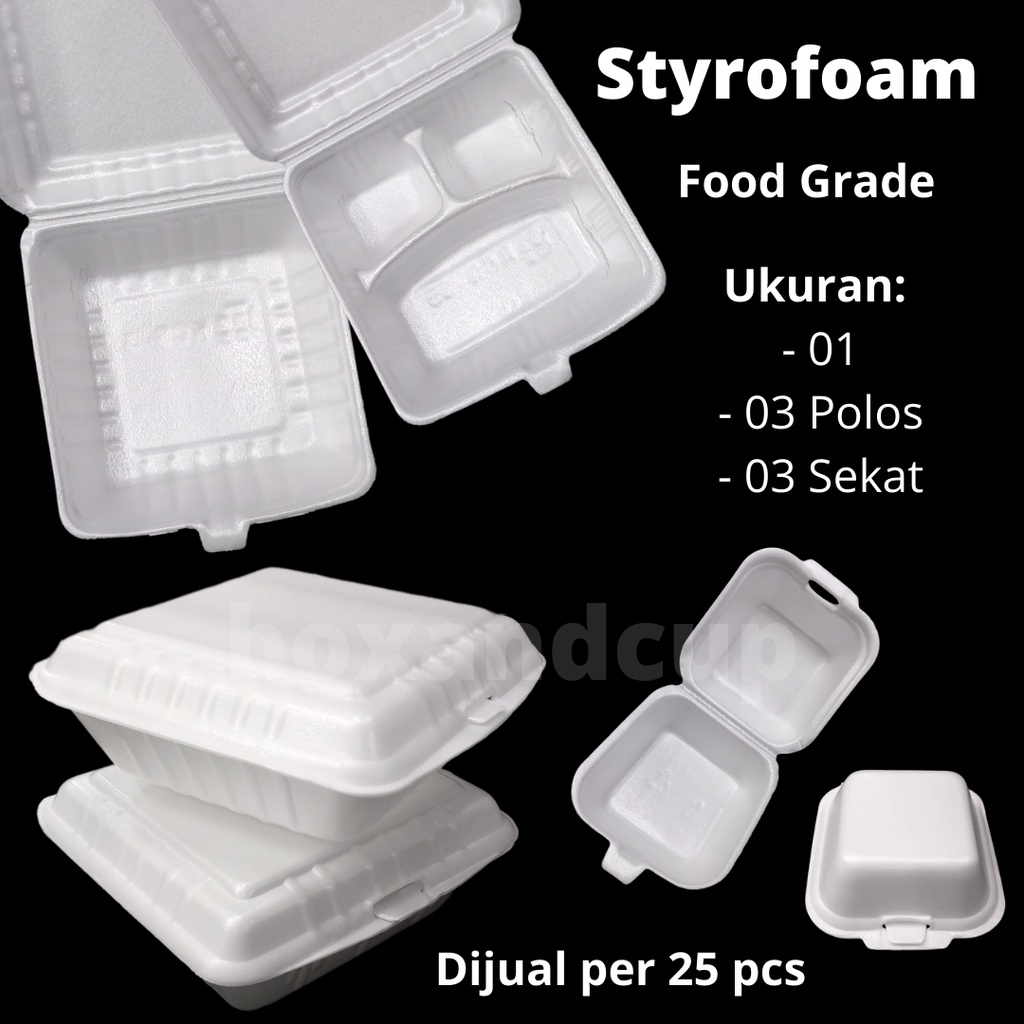 Jual Sterofoam / Styrofoam / Gabus Makanan / Dus Foam / Kotak Tempat