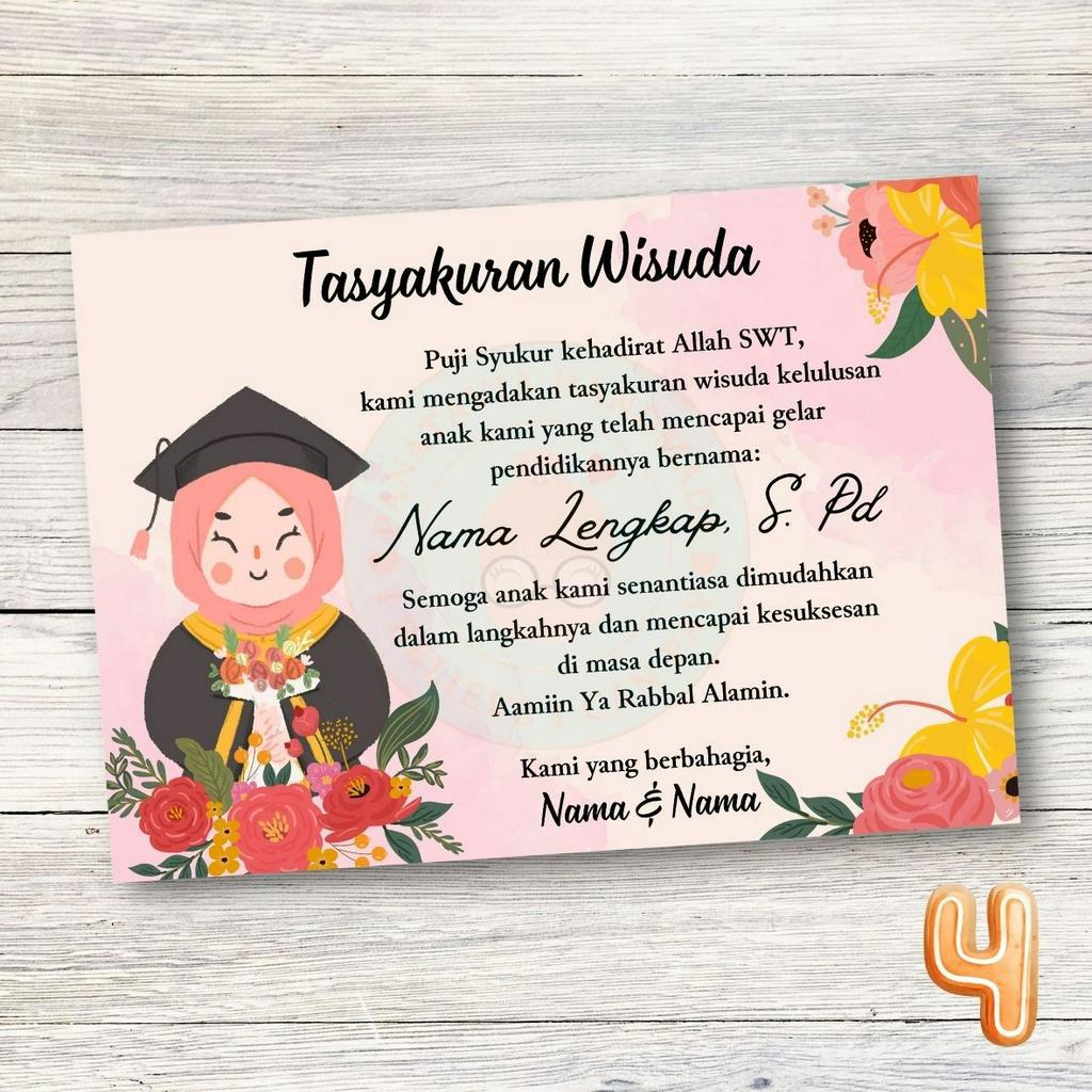 Jual Kartu Ucapan Wisuda / Kelulusan & Stiker Ucapan Tasyakuran Wisuda