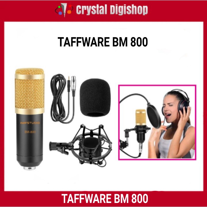 Jual TAFFWARE BM 800 CONDENSER MICROPHONE BM800 STUDIO MIC Shopee