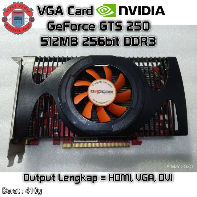 Gts 250 512mb online 256bit ddr3