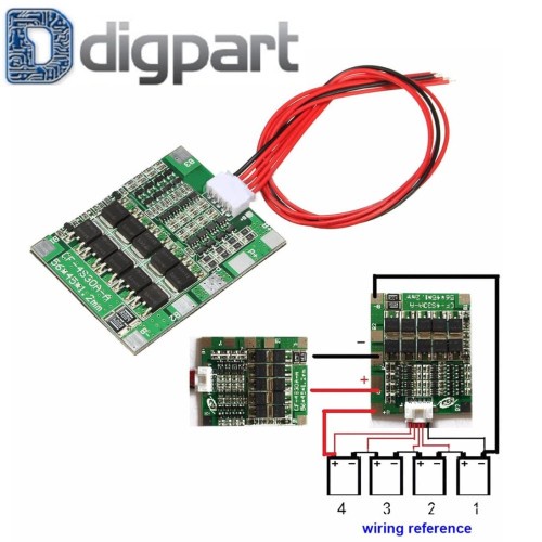 BMS 4S 30A 14.8V Protection Platine, PCB Schutz Board Für