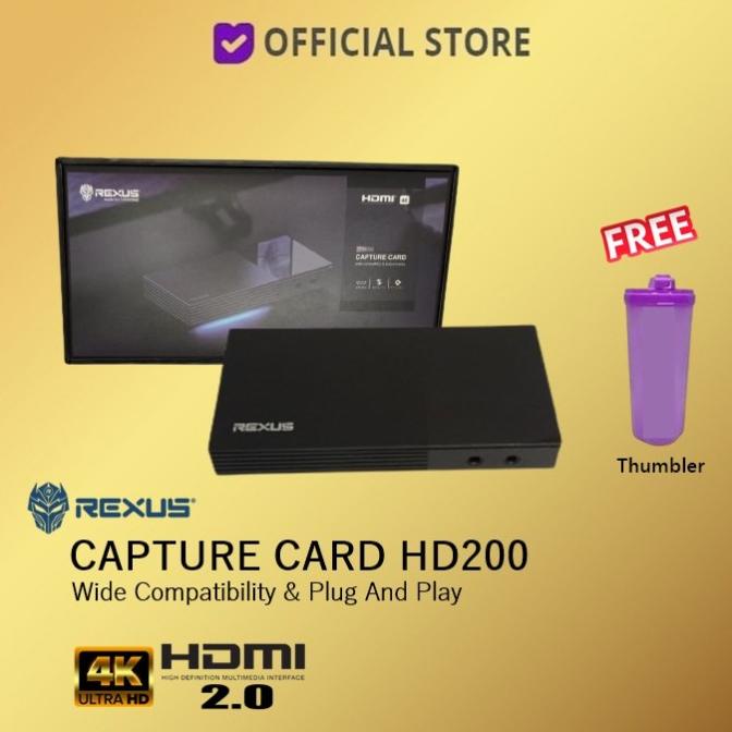 Jual Rexus HD200 HDMI 4K Game Video Capture Card Stream Record HD 200 ...