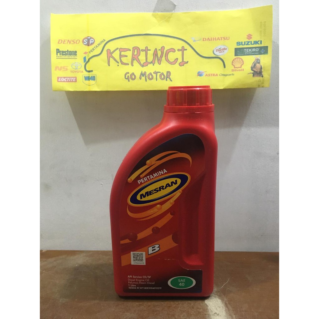 Jual OLI MESRAN B SAE 40 1L PERTAMINA - OLI DIESEL MESRAN B40 1L ...