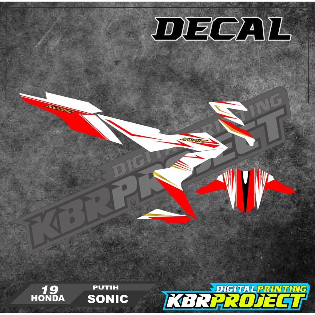 Jual DECAL SONIC STICKER VARIASI MOTIF GRAFIS DECAL MOTOR HONDA SONIC ...