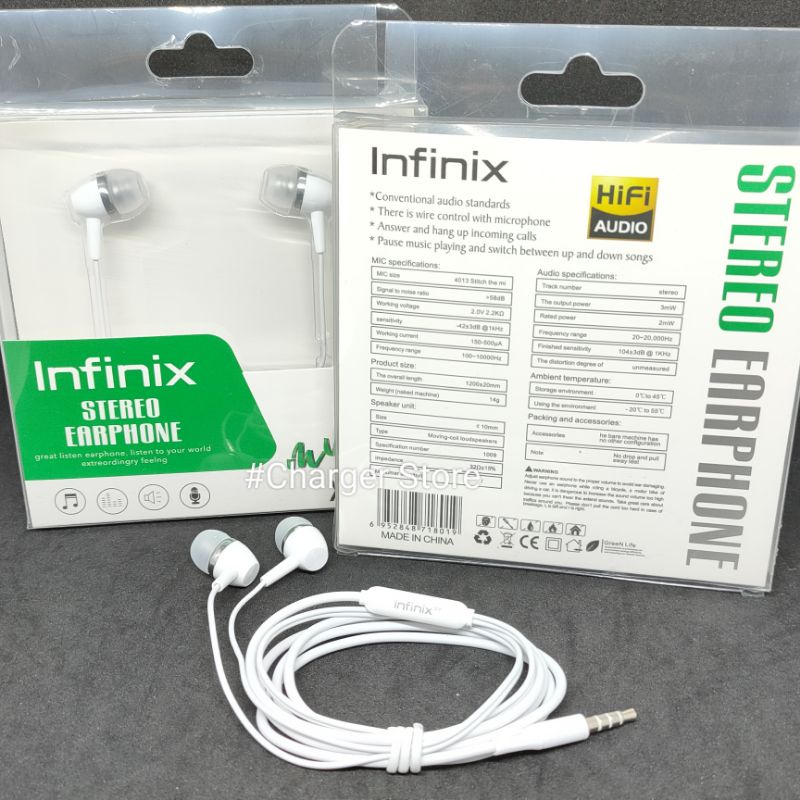 Jual Headset Infinix Original Stereo Audio Earphone XE 06 Shopee