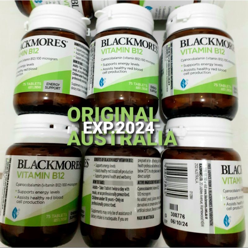Jual Blackmores vitamin b12 vitamin B 12 75 tablets | Shopee Indonesia
