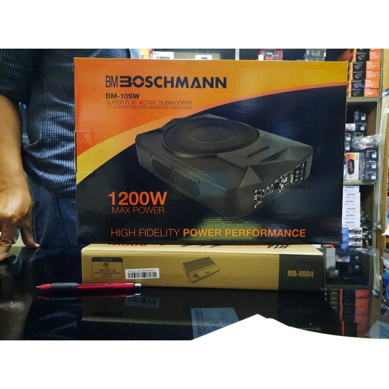 Product image subwoofer kolong jok slim 10 inch boschmann bm-10sw