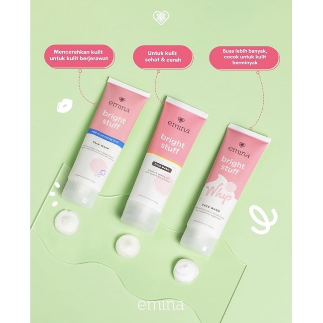 Jual Emina Bright Stuff Face Wash for Acne Prone Skin 50 mL 100mL Shopee Indonesia