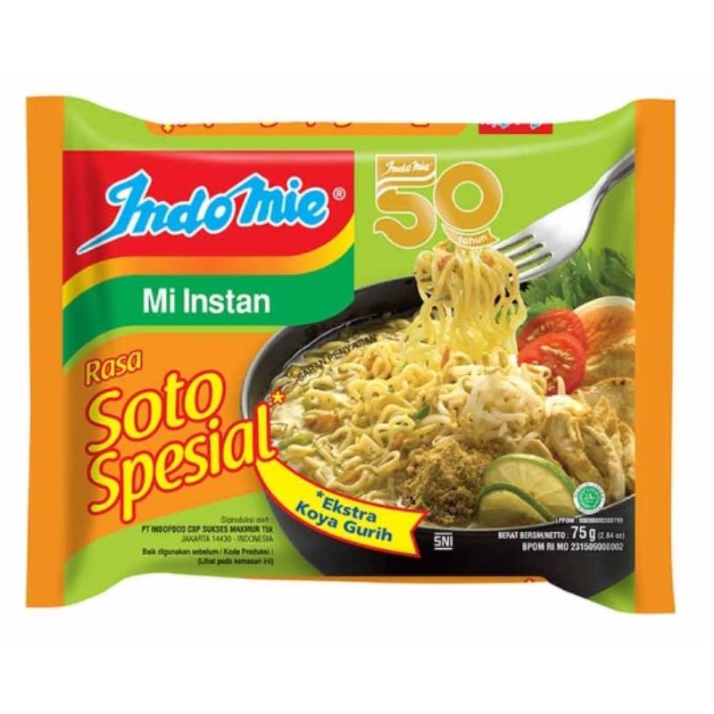 Jual Indomie Mie Instan Kuah Rasa Soto Spesial 75gr | Shopee Indonesia