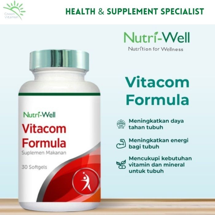 Jual Nutri-Well Vitacom Formula Multivitamin Nutriwell Vita Com ...
